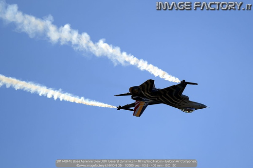 2017-09-16 Base Aerienne Sion 0697 General Dynamics F-16 Fighting Falcon - Belgian Air Component